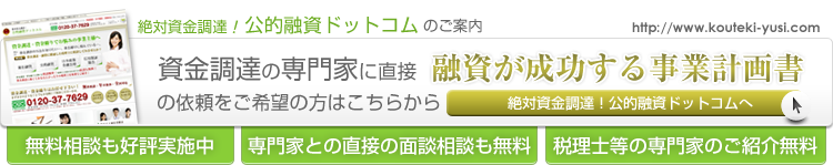 絶対資金調達！公的融資ドットコム